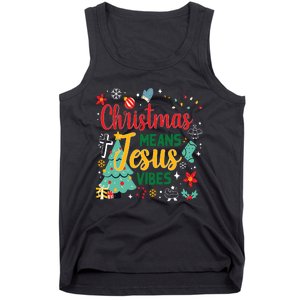 Christmas Means Jesus Vibes Xmas Women Christian Nativity Tank Top