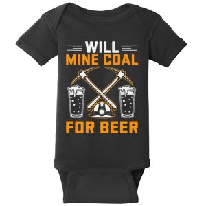 Coal Miner Job Profession Digging Occupation Coal Mining Baby Bodysuit