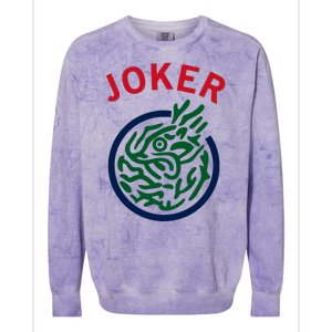 Chinese Mah Jong Joker Tile Mahjong Costume Colorblast Crewneck Sweatshirt