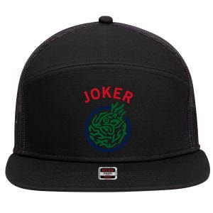 Chinese Mah Jong Joker Tile Mahjong Costume 7 Panel Mesh Trucker Snapback Hat