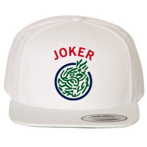 Chinese Mah Jong Joker Tile Mahjong Costume Wool Snapback Cap