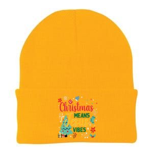 Christmas Means Jesus Vibes Xmas Women Christian Nativity Knit Cap Winter Beanie