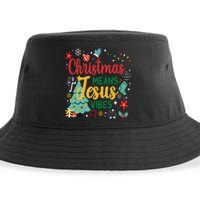 Christmas Means Jesus Vibes Xmas Women Christian Nativity Sustainable Bucket Hat