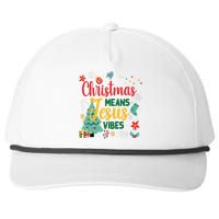 Christmas Means Jesus Vibes Xmas Women Christian Nativity Snapback Five-Panel Rope Hat