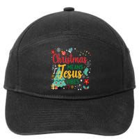 Christmas Means Jesus Vibes Xmas Women Christian Nativity 7-Panel Snapback Hat