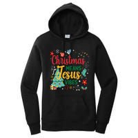 Christmas Means Jesus Vibes Xmas Women Christian Nativity Women's Pullover Hoodie