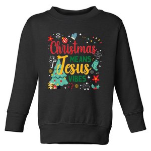 Christmas Means Jesus Vibes Xmas Women Christian Nativity Toddler Sweatshirt