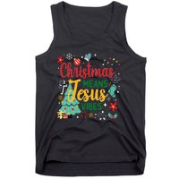 Christmas Means Jesus Vibes Xmas Women Christian Nativity Tank Top