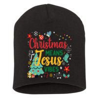 Christmas Means Jesus Vibes Xmas Women Christian Nativity Short Acrylic Beanie