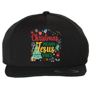 Christmas Means Jesus Vibes Xmas Women Christian Nativity Wool Snapback Cap