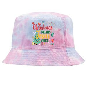 Christmas Means Jesus Vibes Xmas Women Christian Nativity Tie-Dyed Bucket Hat