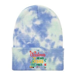 Christmas Means Jesus Vibes Xmas Women Christian Nativity Tie Dye 12in Knit Beanie