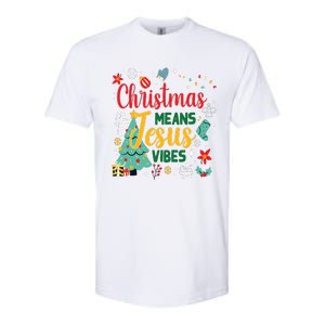 Christmas Means Jesus Vibes Xmas Women Christian Nativity Softstyle CVC T-Shirt