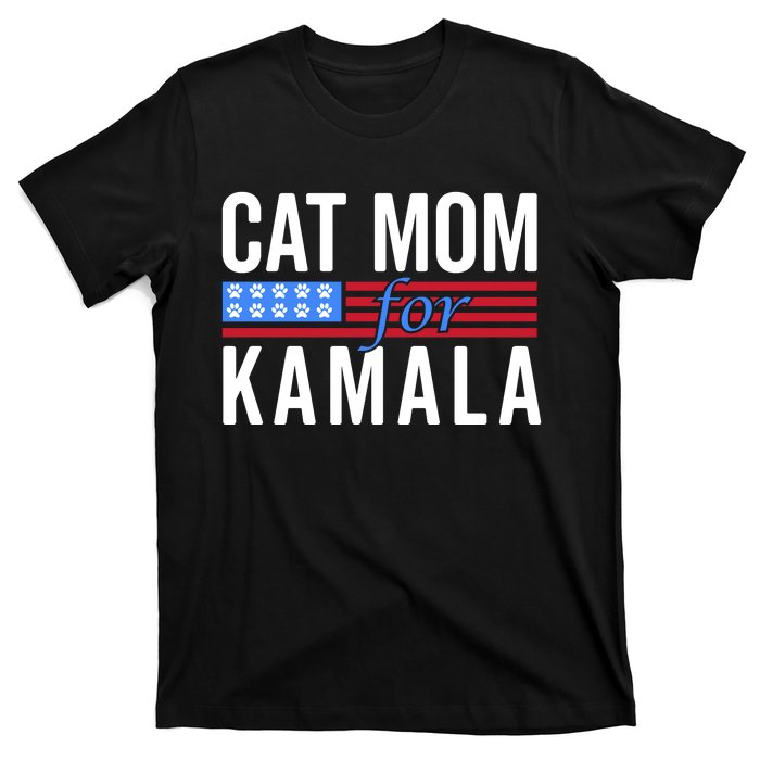 Cat Mom Kamala Harris For President 2024 T-Shirt