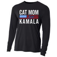 Cat Mom Kamala Harris For President 2024 Cooling Performance Long Sleeve Crew