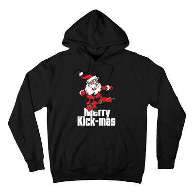 Christmas Merry Kickmas Santa Claus Karate Hoodie