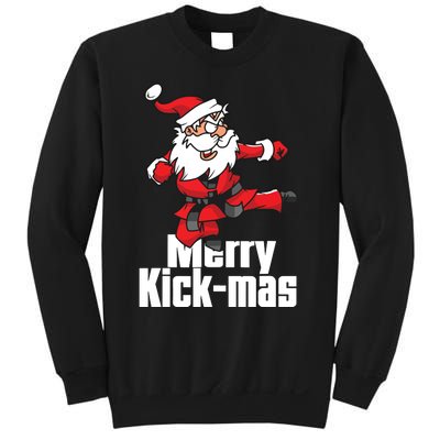 Christmas Merry Kickmas Santa Claus Karate Sweatshirt