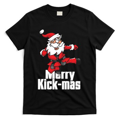 Christmas Merry Kickmas Santa Claus Karate T-Shirt