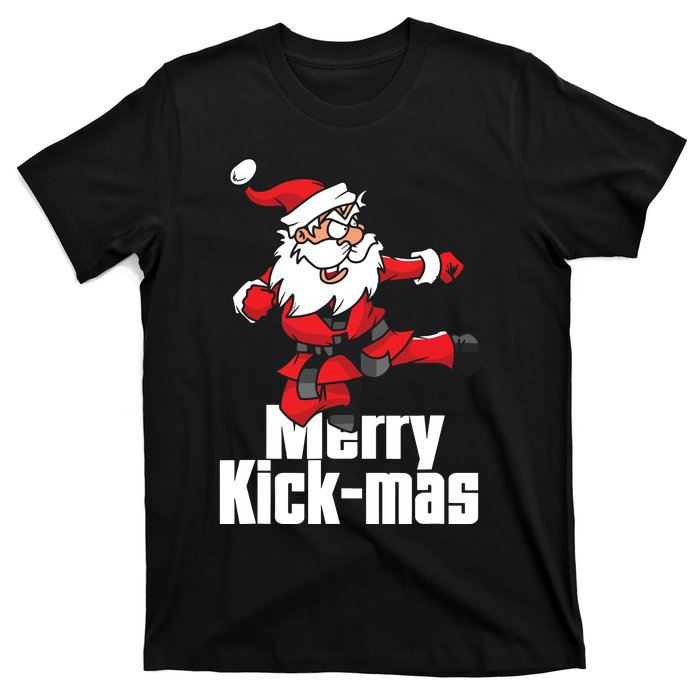 Christmas Merry Kickmas Santa Claus Karate T-Shirt