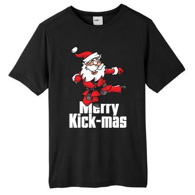 Christmas Merry Kickmas Santa Claus Karate Tall Fusion ChromaSoft Performance T-Shirt