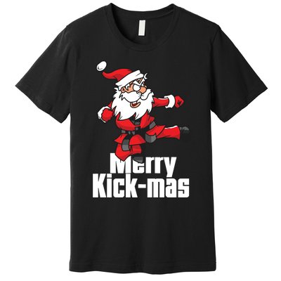 Christmas Merry Kickmas Santa Claus Karate Premium T-Shirt