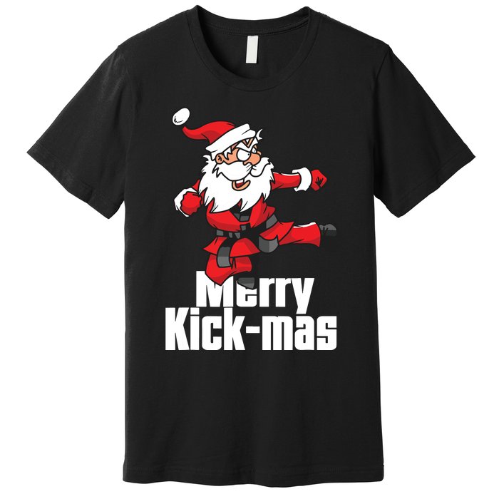 Christmas Merry Kickmas Santa Claus Karate Premium T-Shirt