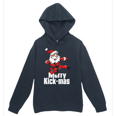 Christmas Merry Kickmas Santa Claus Karate Urban Pullover Hoodie