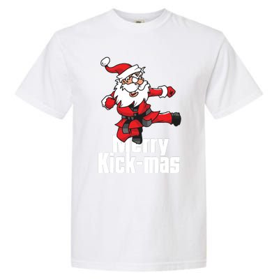 Christmas Merry Kickmas Santa Claus Karate Garment-Dyed Heavyweight T-Shirt