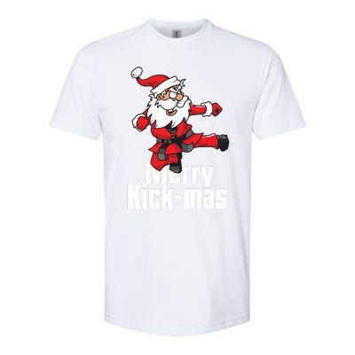 Christmas Merry Kickmas Santa Claus Karate Softstyle CVC T-Shirt