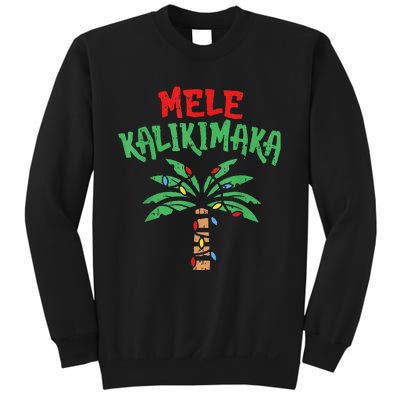 Christmas Mele Kalikimaka Palm Tree Hawaiian Lights In July Sweatshirt