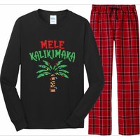 Christmas Mele Kalikimaka Palm Tree Hawaiian Lights In July Long Sleeve Pajama Set