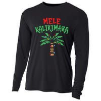 Christmas Mele Kalikimaka Palm Tree Hawaiian Lights In July Cooling Performance Long Sleeve Crew