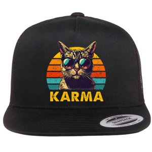 Cat Music Karma Flat Bill Trucker Hat