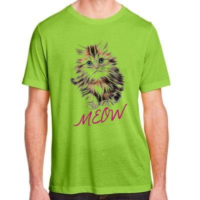 Cat Meow Kitty Funny Cats Mom And Cat Dad Gift Adult ChromaSoft Performance T-Shirt