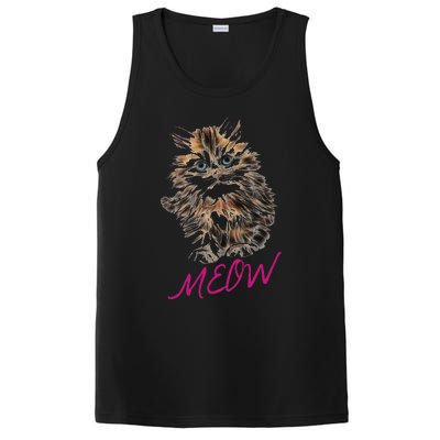 Cat Meow Kitty Funny Cats Mom And Cat Dad Gift PosiCharge Competitor Tank