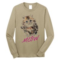 Cat Meow Kitty Funny Cats Mom And Cat Dad Gift Long Sleeve Shirt