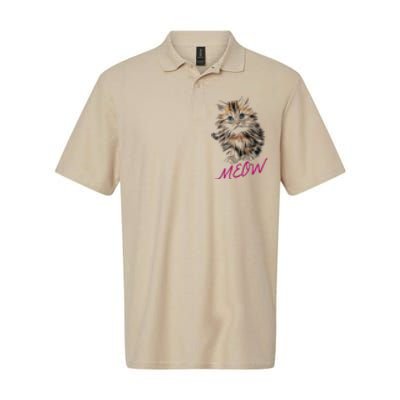 Cat Meow Kitty Funny Cats Mom And Cat Dad Gift Softstyle Adult Sport Polo