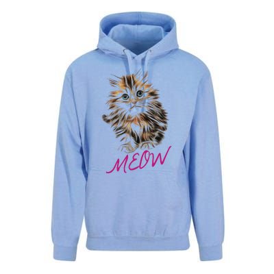 Cat Meow Kitty Funny Cats Mom And Cat Dad Gift Unisex Surf Hoodie