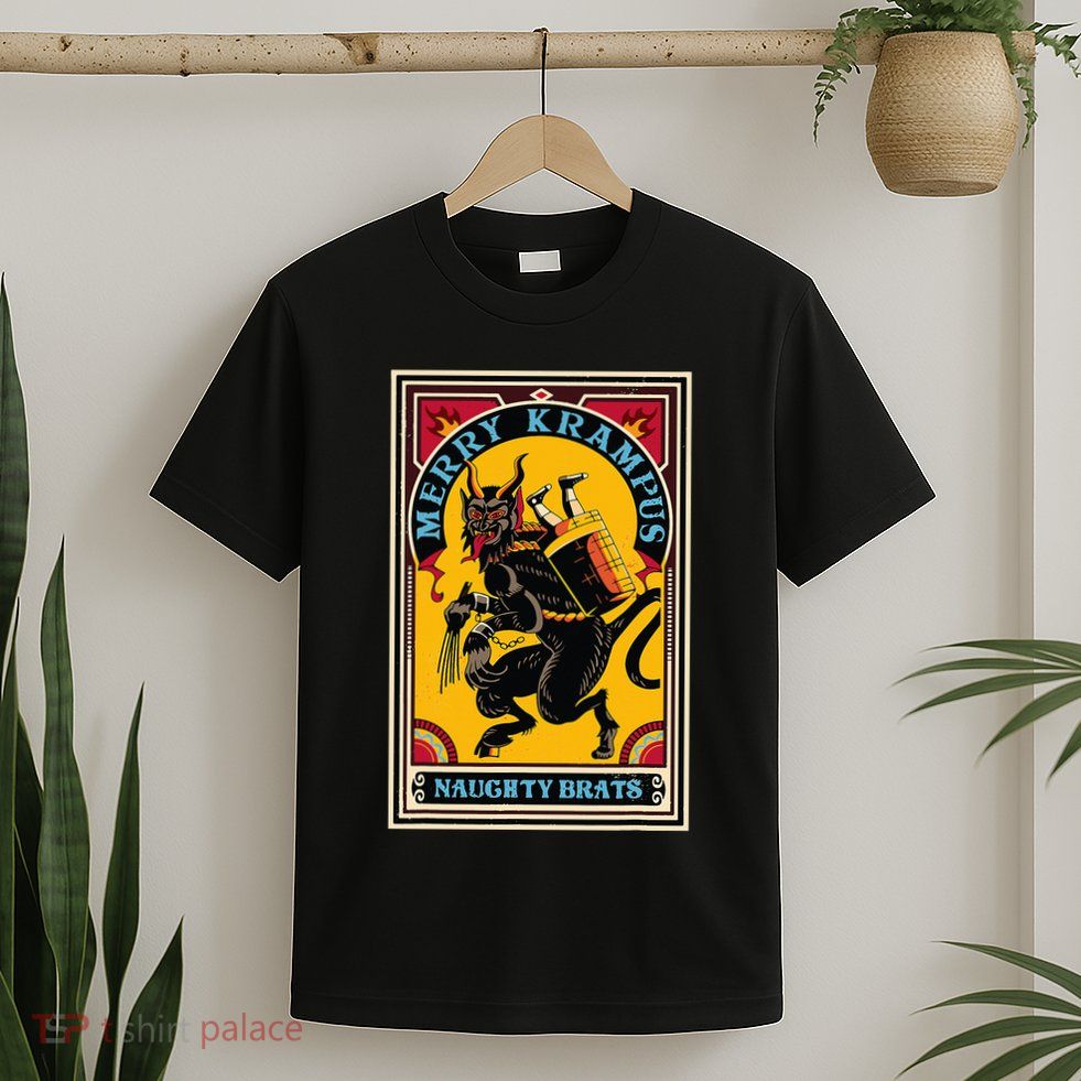 Christmas Merry Krampus Naughty Brats Circus Poster Style  T-Shirt