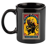 Christmas Merry Krampus Naughty Brats Circus Poster Style  11oz C Handle Ceramic Mug