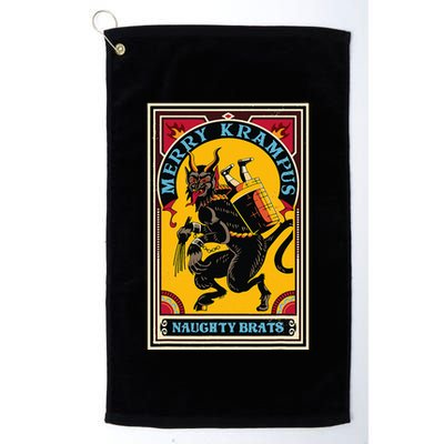 Christmas Merry Krampus Naughty Brats Circus Poster Style  Golf Towel