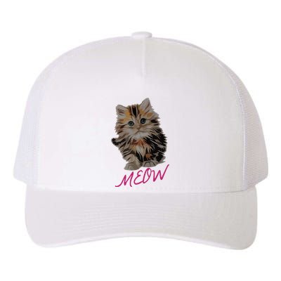 Cat Meow Kitty Funny Cats Mom And Cat Dad Gift Yupoong Adult 5-Panel Trucker Hat