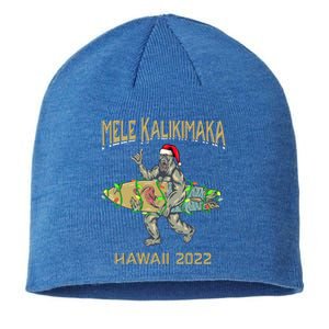 Cute Mele Kalikimaka For Hawaii Or Christmas Cruise Vacation Gift Sustainable Beanie