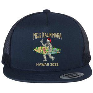 Cute Mele Kalikimaka For Hawaii Or Christmas Cruise Vacation Gift Flat Bill Trucker Hat