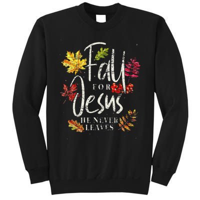 Cool Maple Leave Thanksgiving Autumn Fall For Jesus Sweatshirt