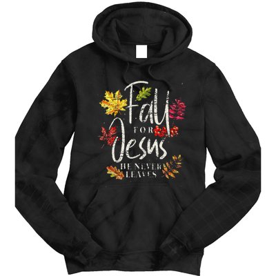 Cool Maple Leave Thanksgiving Autumn Fall For Jesus Tie Dye Hoodie