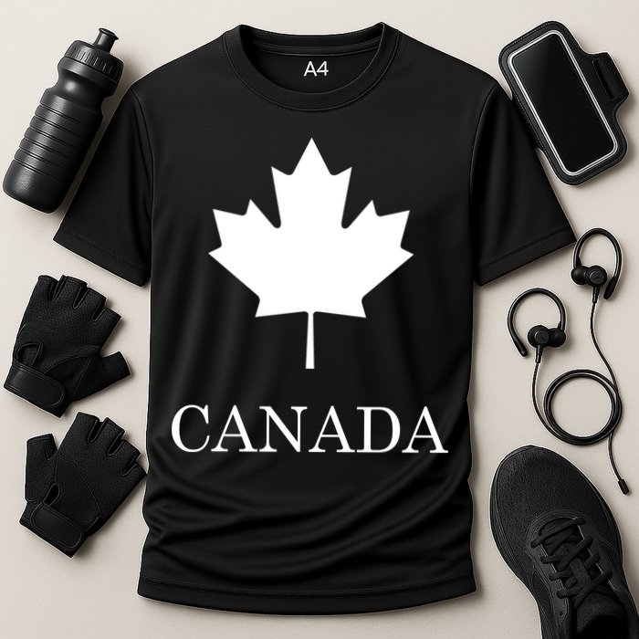 Canada Maple Leaf Canadian Flag Cooling Performance Crew T-Shirt