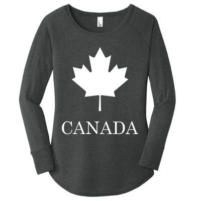 Canada Maple Leaf Canadian Flag Women's Perfect Tri Tunic Long Sleeve Shirt
