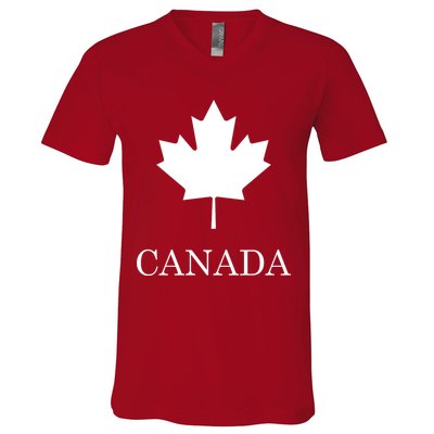 Canada Maple Leaf Canadian Flag V-Neck T-Shirt