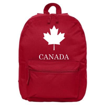 Canada Maple Leaf Canadian Flag 16 in Basic Backpack